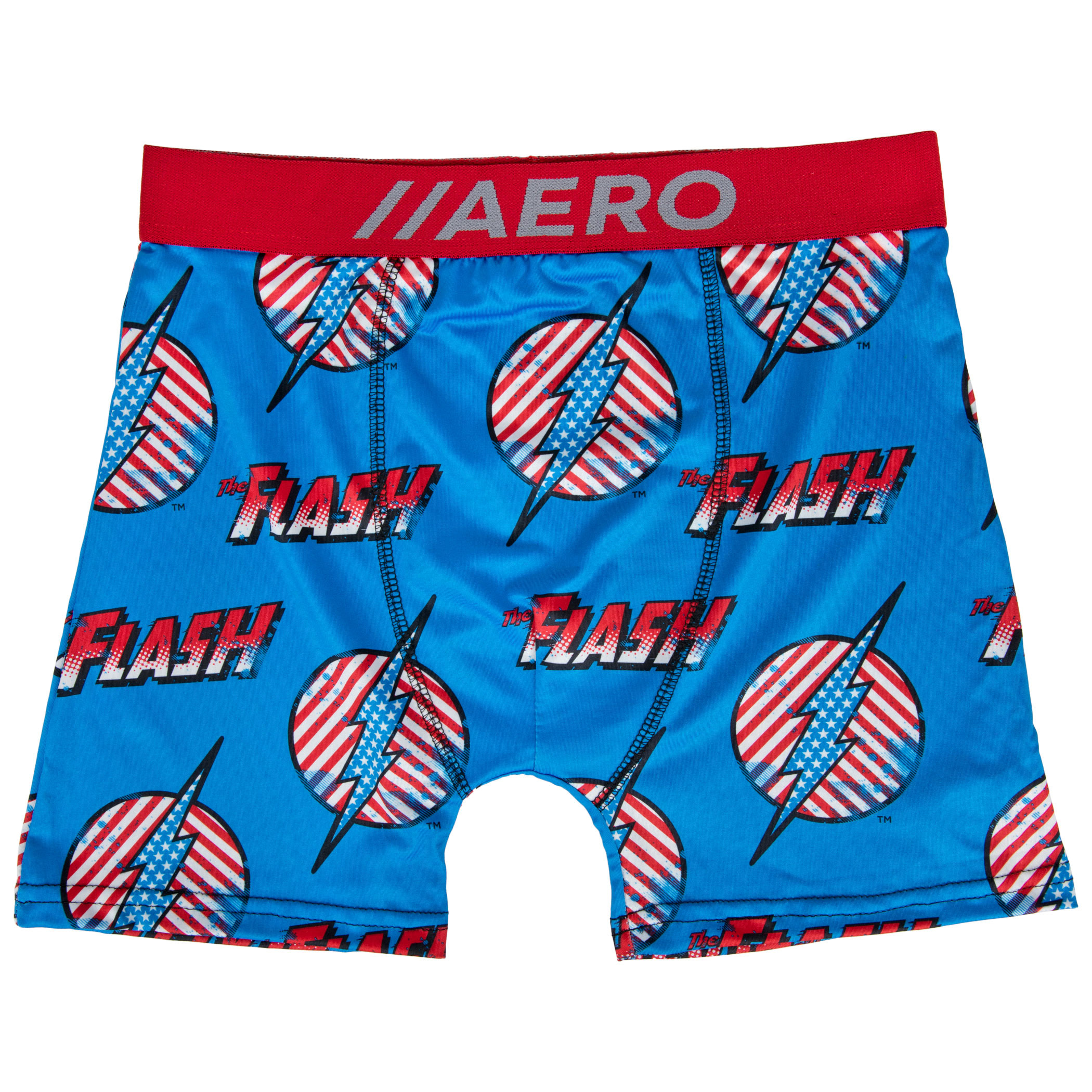 DC Comics Flash Symbols and Text Aero Boxer Briefs Underwear